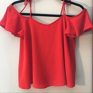 Topshop Off the Shoulder Top