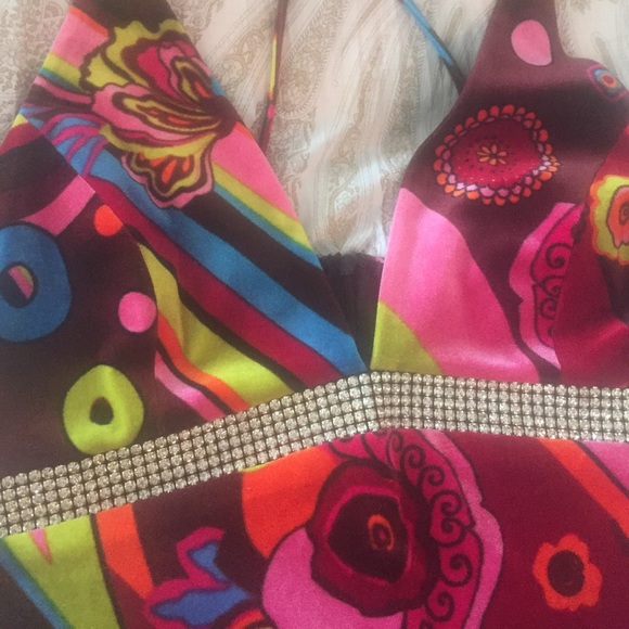 ๐ Velvet & Rhinestone Mini Dress ๐ - Picture 2 of 7