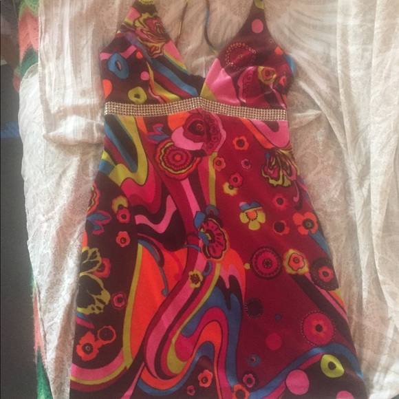 ๐ Velvet & Rhinestone Mini Dress ๐ - Picture 4 of 7