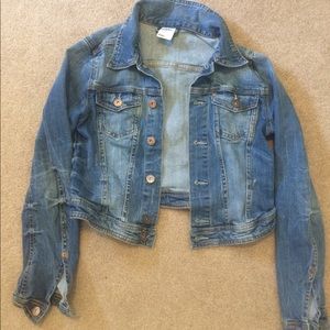 Cropped jean jacket
