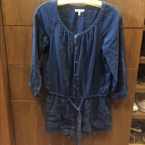 Juicy Couture Denim 3/4 sleeve Romper