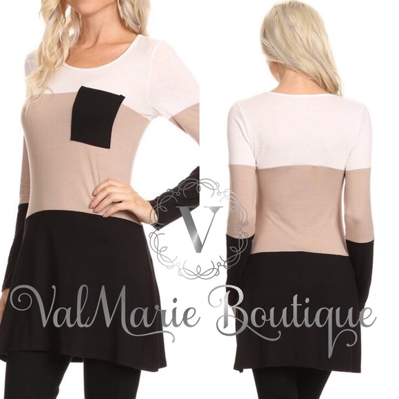 ValMarie Tops - Color-block Tunic