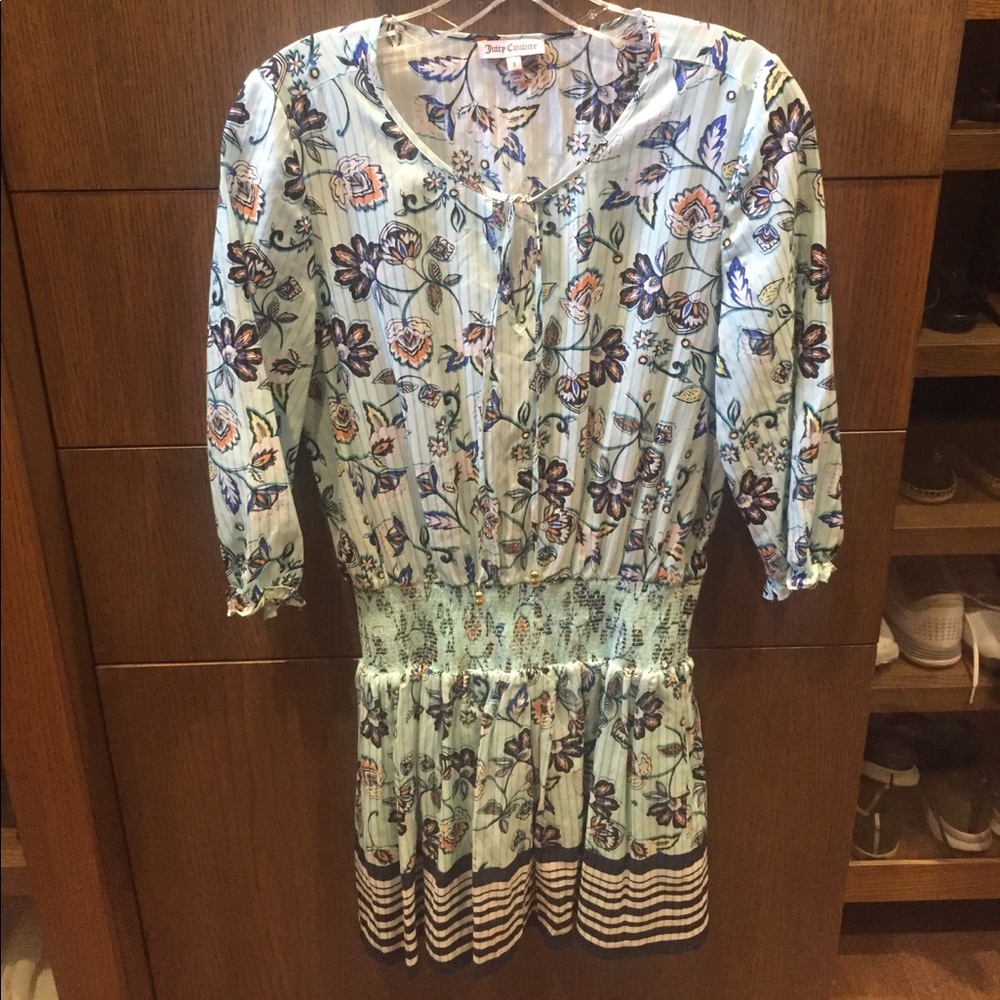 Juicy Couture Flower Print Dropwaist Dress