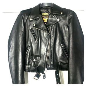Schotts prefecto woman's leather jacket size L