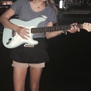 Aqua Fender Elctric Guitar