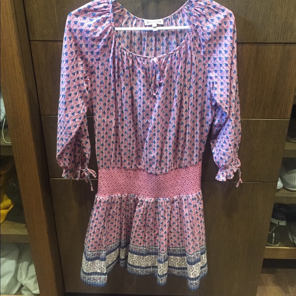 Juicy Couture Pink and Blue Dropwaist Dress