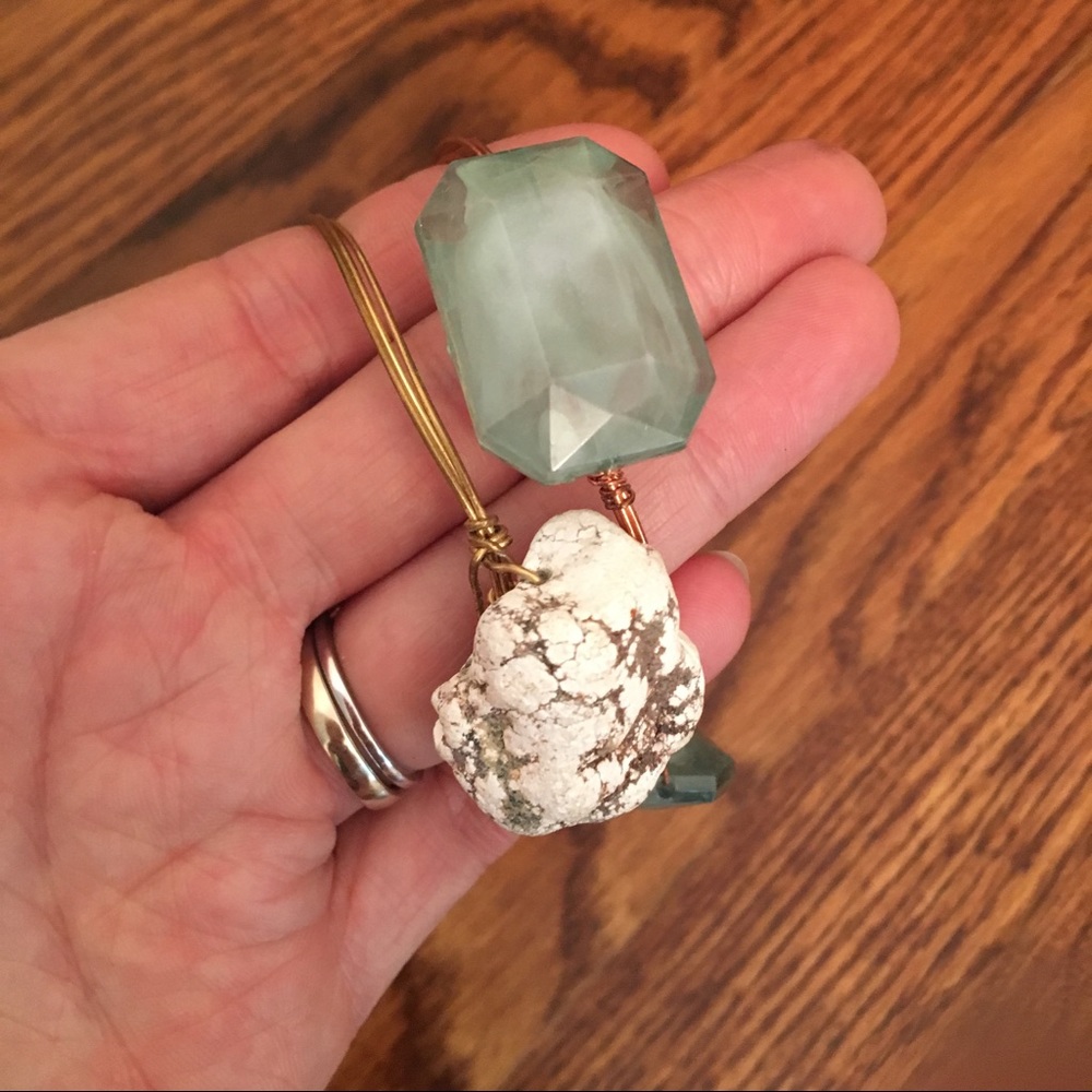 Stone & wire statement bracelets - Picture 3 of 3