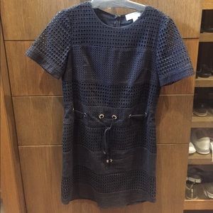 Michael By Michael Kors Black Eyelet Dress