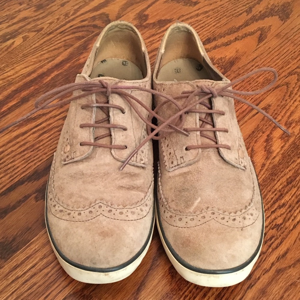 ❌SOLD❌ Nude suede oxford sneakers