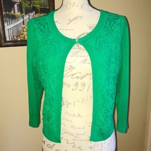 Lace Insert Cardigan