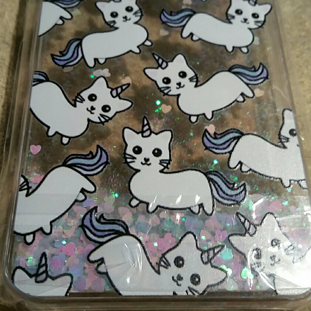 ❤ iPhone 6+ CAT UNICORN Liquid Glitter Phone Case - Picture 3 of 8