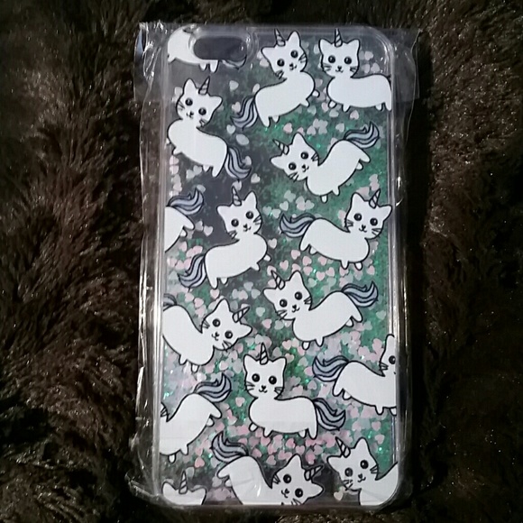 ❤ iPhone 6+ CAT UNICORN Liquid Glitter Phone Case - Picture 8 of 8