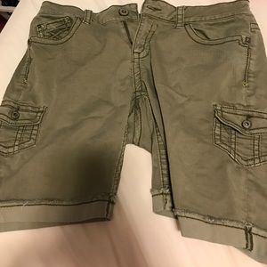 Army green shorts