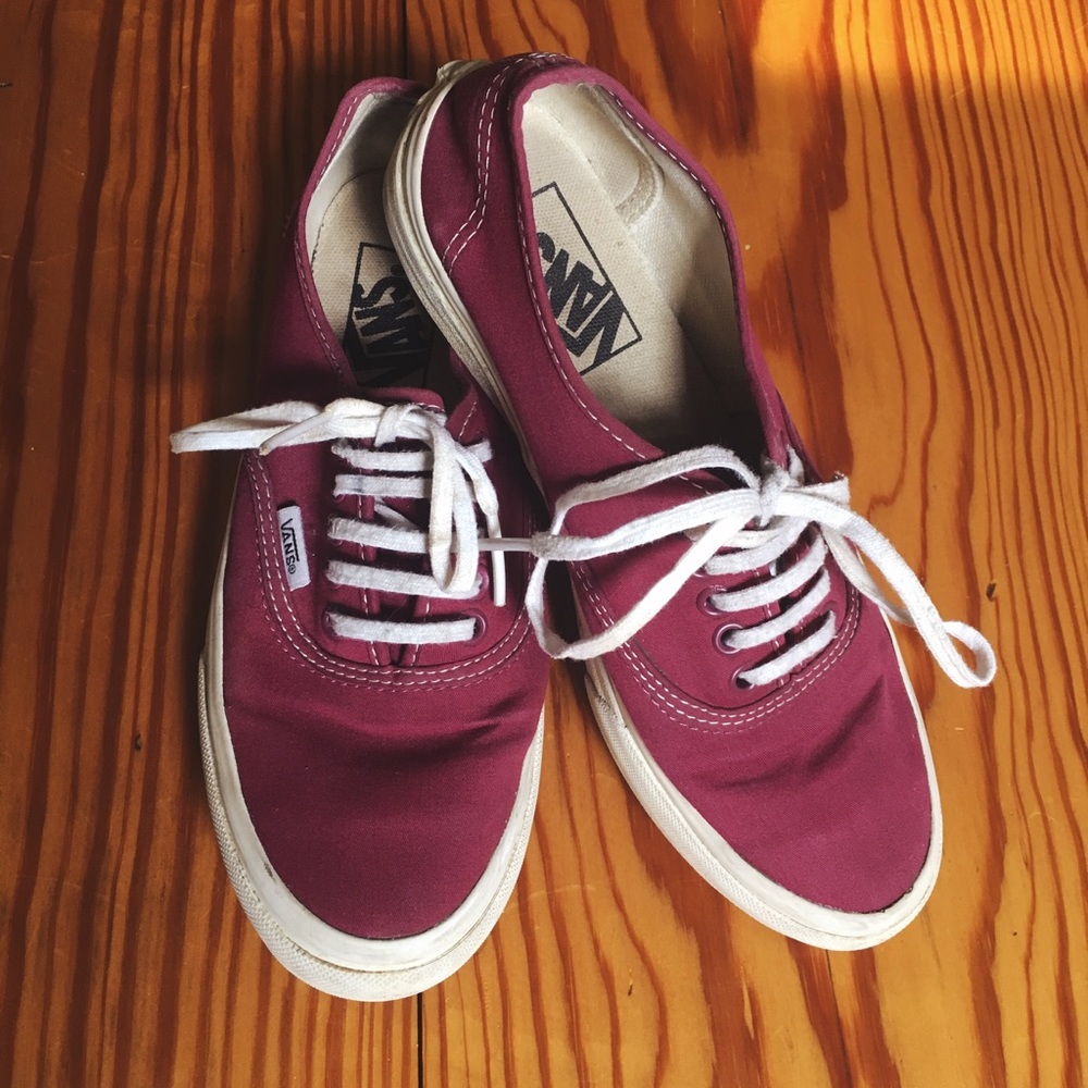 Maroon/Burgandy Vans