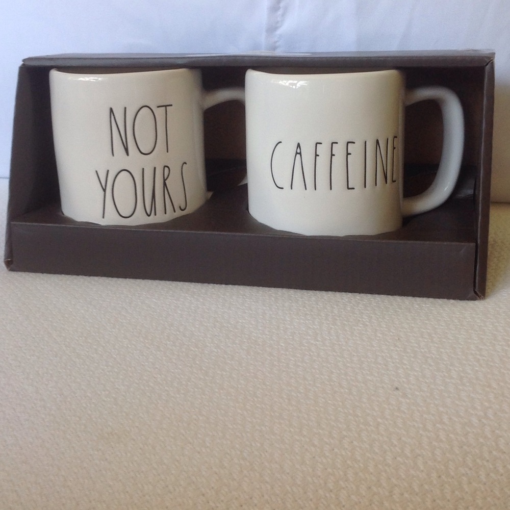Rae Dunn Caffeine Not Yours Mug Set