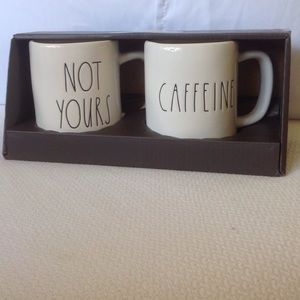 Rae Dunn Caffeine Not Yours Mug Set