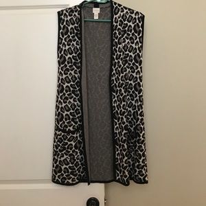 Cheetah print vest