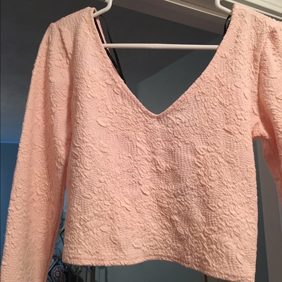 Pink crop top from Forever 21! Size L - Picture 2 of 3