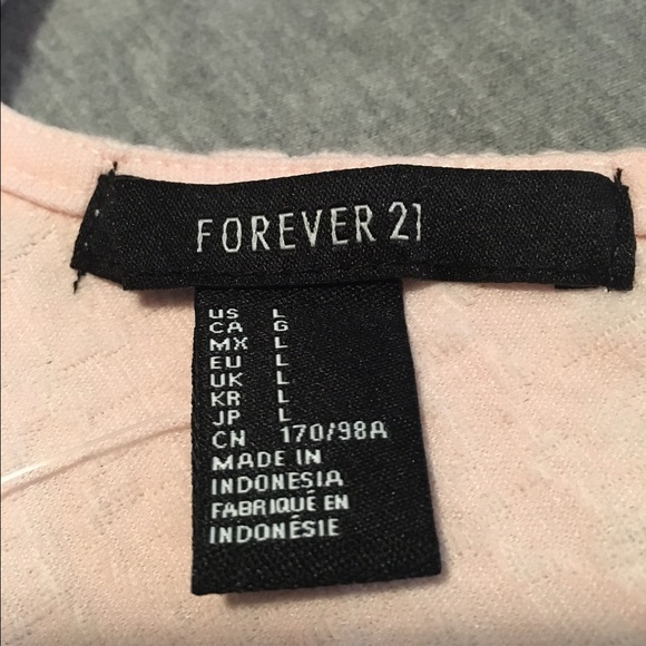 Pink crop top from Forever 21! Size L - Picture 3 of 3