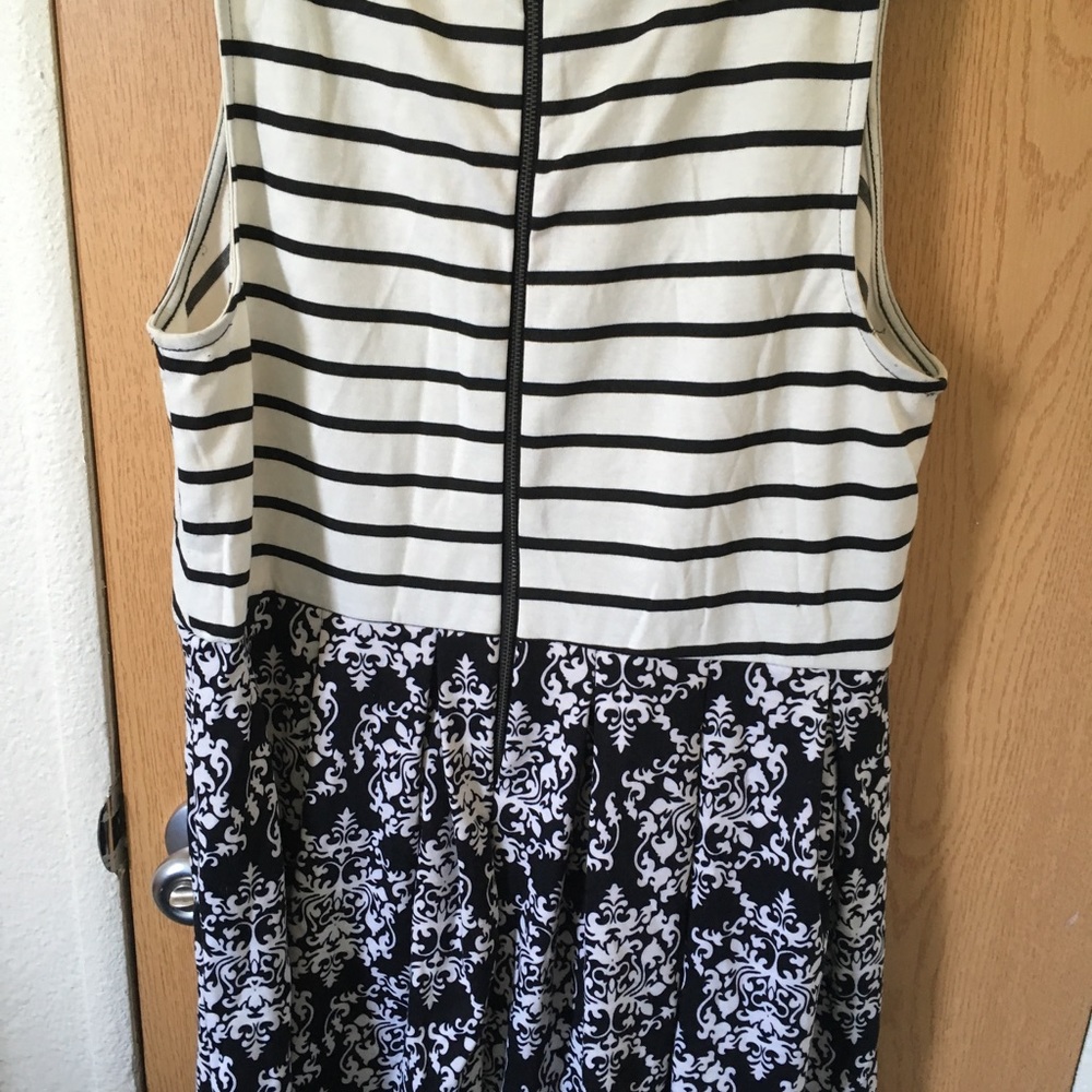 Black and white skater dress