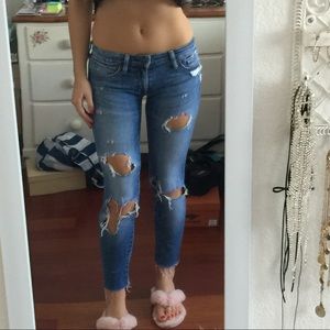 ralph lauren destroyed ankle jeans