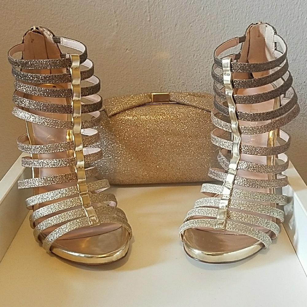 Ombre Glittered Gold  Aldo sandals.