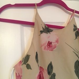 High-neck Vintage '90s Floral Maxi Dress