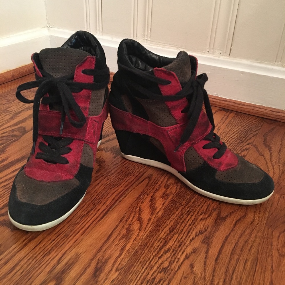 Ash suede wedge sneakers