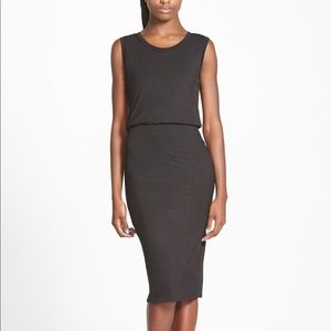 Leith Black Sleeveless Midi Dress