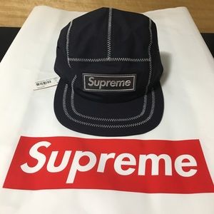 Supreme Contrast Stitching 5-Panel Camp Cap