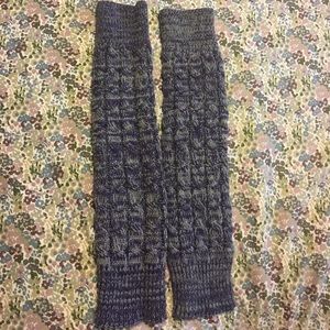 Purple and Gray leg warmers