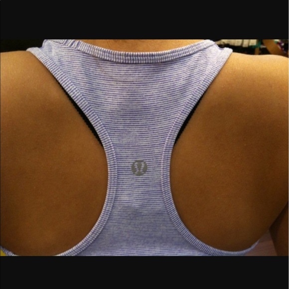 lululemon athletica Tops - Lululemon Power Purple Microstripe CRB