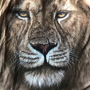 Lion tank top marked XXL runs smaller