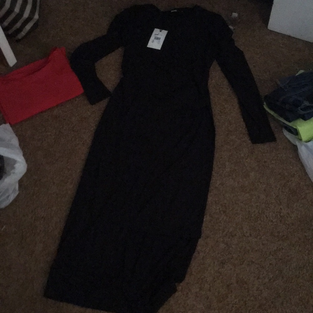 Black maxi dress.