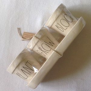Rae Dunn Plant Grow Bloom Planter Set