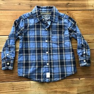 NEW Blue Plaid Long Sleeve