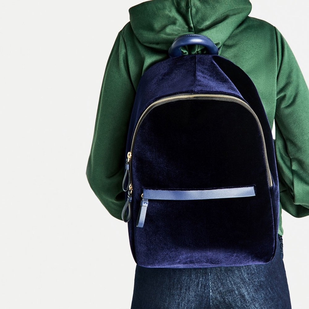 Zara Velvet Backpack