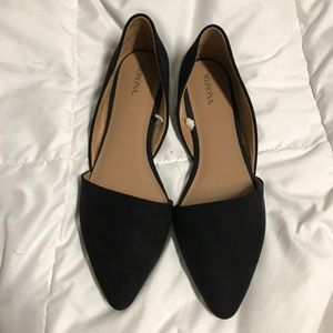 Merona brand suede like black flats