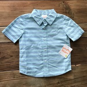 NEW Mint Striped Button Down Polo