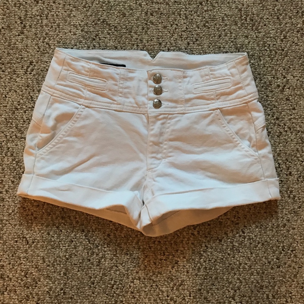 White Bebe Shorts