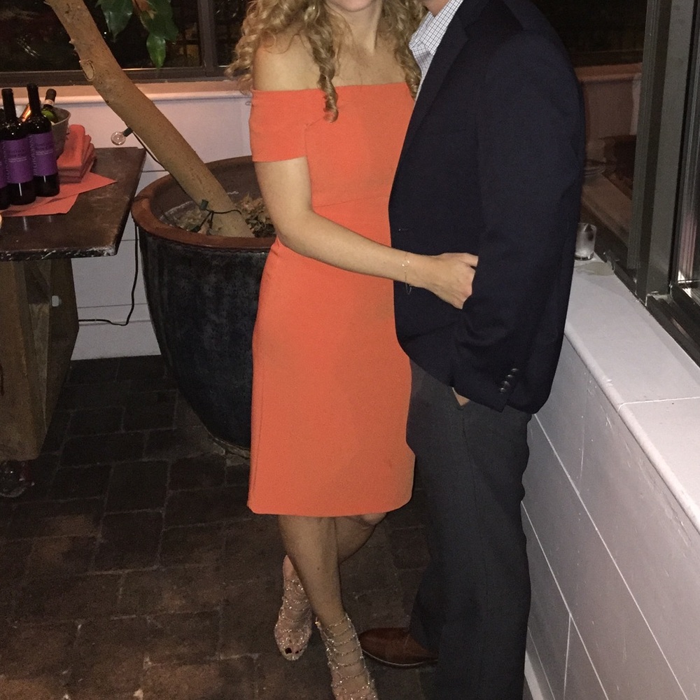 Alice and Olivia Off the Shoulder Shift Dress