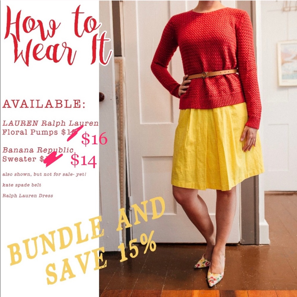 🎈SALE!! 🎈RL Pumps & Banana Republic Sweater