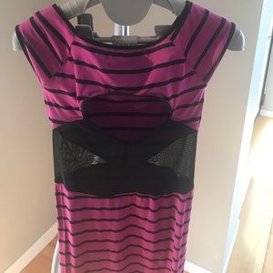 Magenta Bodycon Midi Dress