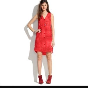 Madewell red floral dress