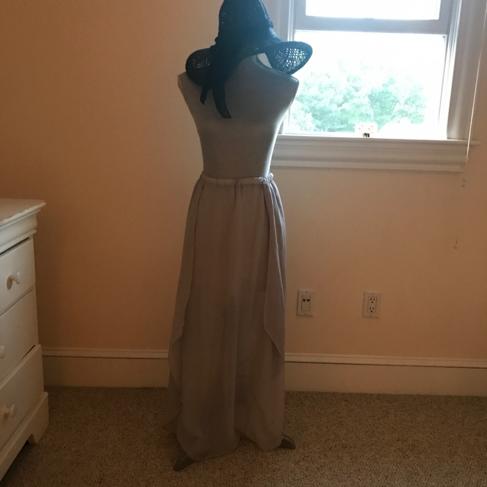 Gray Maxi Skirt