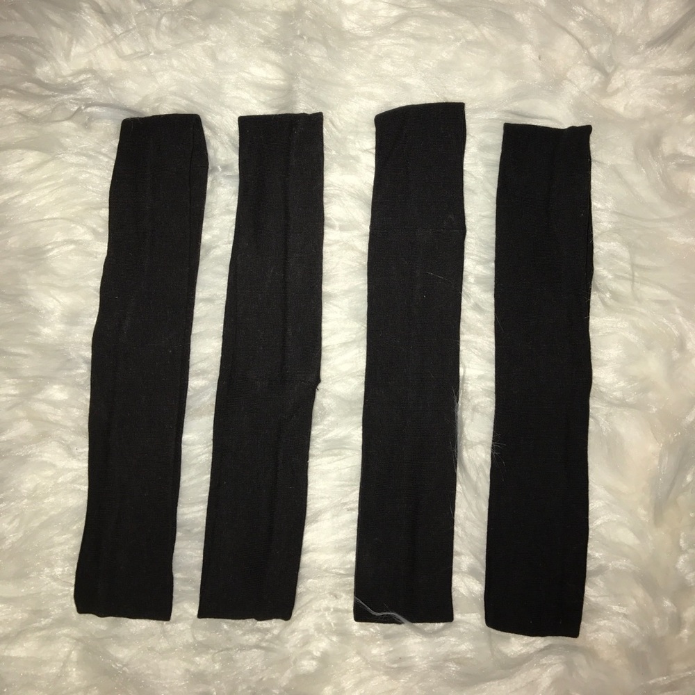 4 BLACK HEADBANDS