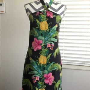 Tommy Bahama Tropical Print Halter Dress