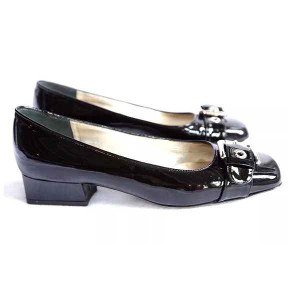 Dolce & Gabbana Black Patent Low Heel Shoes 38 - Picture 5 of 8