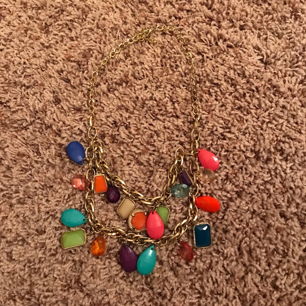 Colorful layered necklace