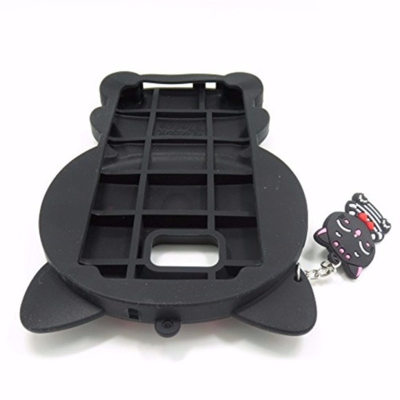 CLOSEOUT SALE! Lucky Kitty Soft Phone Case in blk - Picture 3 of 8